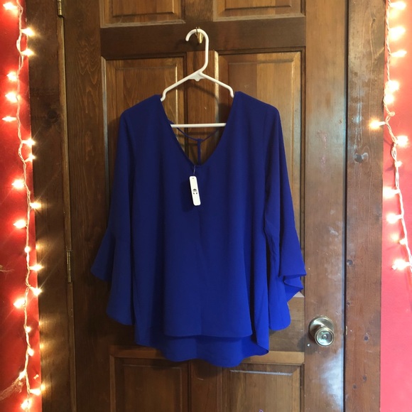 Charming Charlie Tops - NWT royal blue blouse